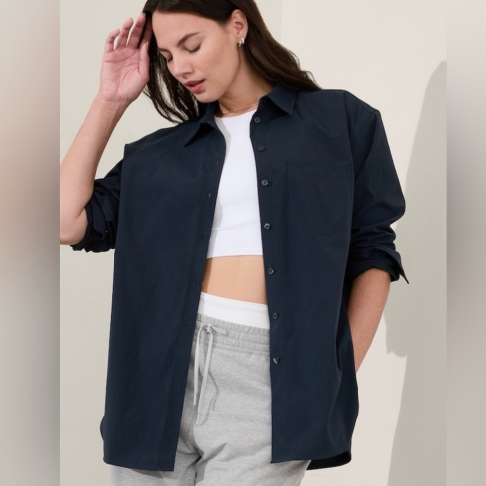 Athleta Midday Shirt Navy